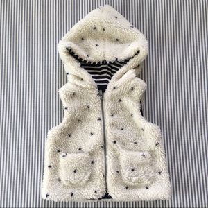 Cynthia Rowley Toddler Girl Polka Dot Sherpa Vest
